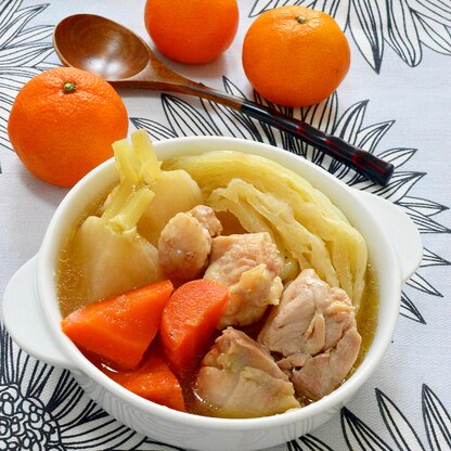 バーミキュラで♪鶏肉と☆とろとろカブのポトフ